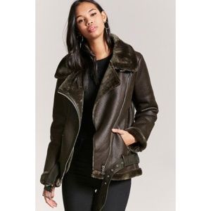 Faux Leather Biker Jacket
